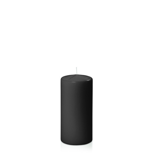 Black 7cm x 15cm Event Pillar, Pack of 6
