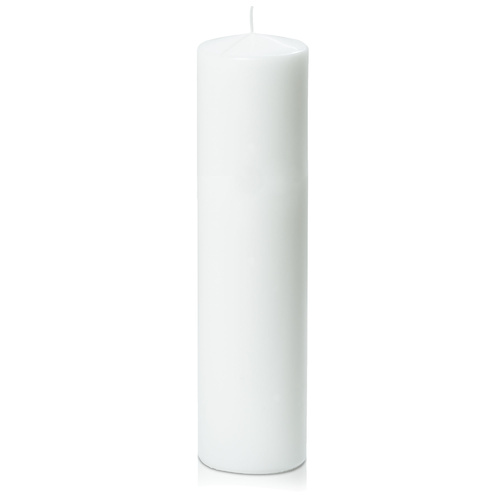 White 7cm x 30cm Event Pillar, Pack of 6