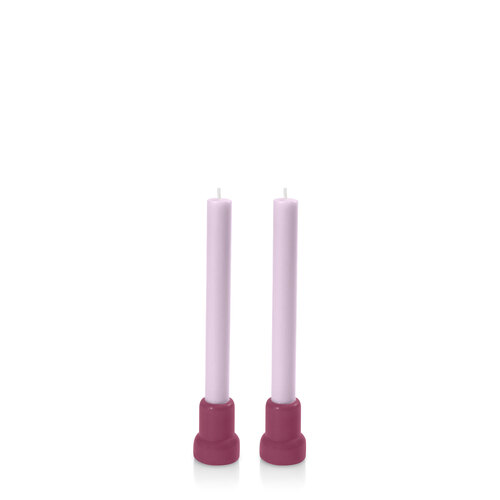 Plum and Lilac Aspen Dinner Candle, Pack of 2