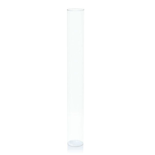 Clear 8cm x 60cm Cylinder Glass Sleeve, Pack of 6
