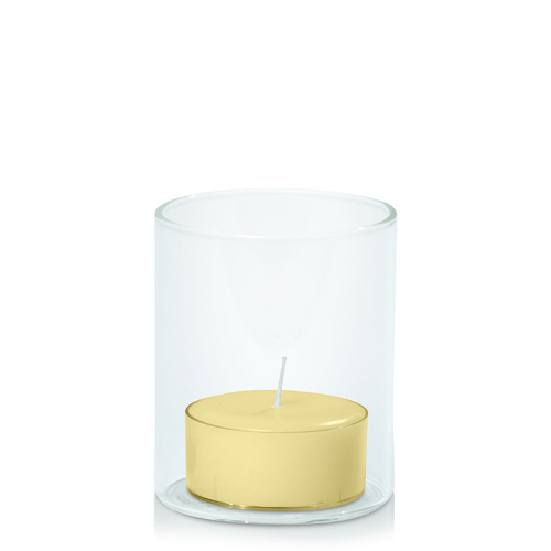 Lemon Tealight in 5.8cm x 7cm Glass, Pack of 24