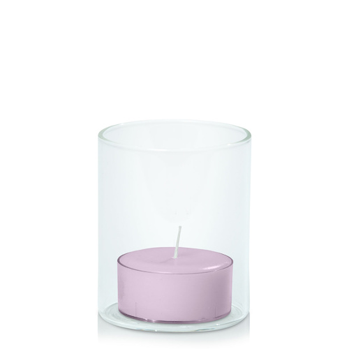 Lilac Tealight in 5.8cm x 7cm Glass, Pack of 24