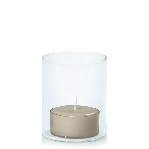 Pale Eucalypt Tealight in 5.8cm x 7cm Glass, Pack of 24