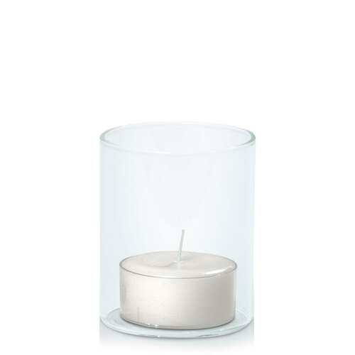 Stone Tealight in 5.8cm x 7cm Glass, Pack of 24