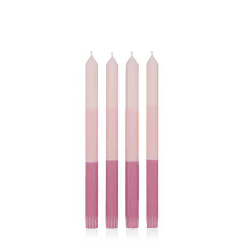 Pretty in Pink 30cm Layered Dinner Candle, Pack of 16
