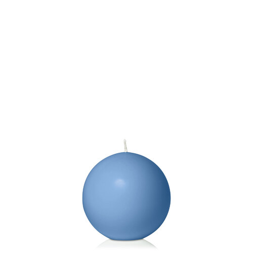 Dusty Blue 7.5cm Sphere Candle, Pack of 6