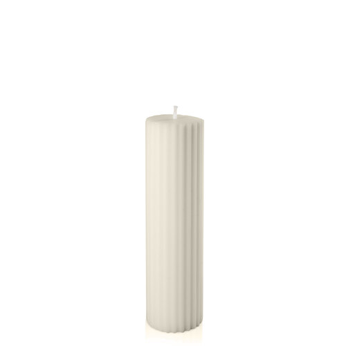 Ivory 5cm x 20cm Fluted Pillar