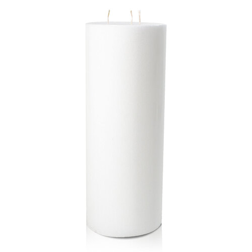 White 13.5cm x 30cm Pillar