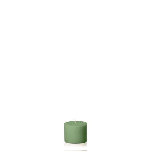 Green 5cm x 4cm Slim Pillar, Pack of 6