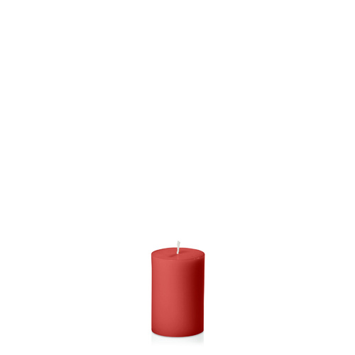 Red 5cm x 7.5cm Slim Pillar, Pack of 6