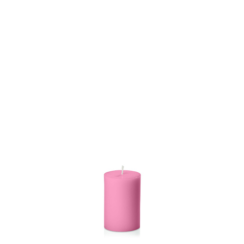 Rose Pink 5cm x 7.5cm Slim Pillar, Pack of 6