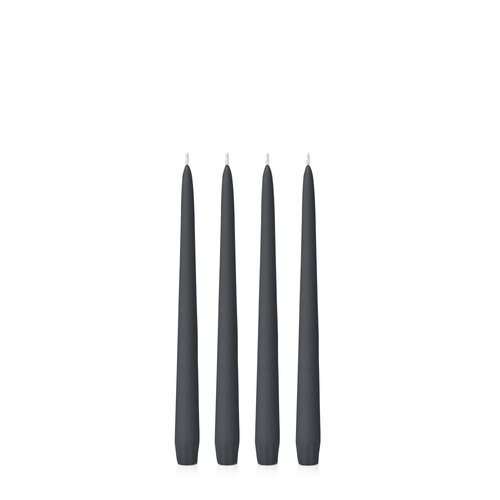 Charcoal 25cm Taper, Pack of 4