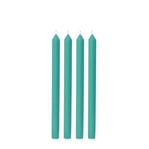 Emerald Green 30cm Dinner Candle, Pack of 4
