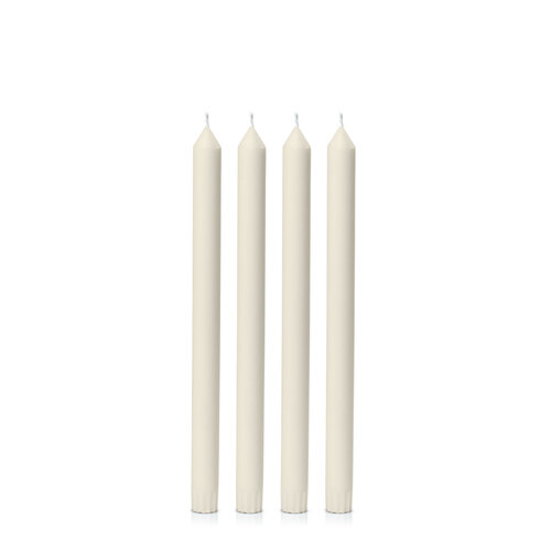 Ivory 30cm Dinner Candle, Pack of 4