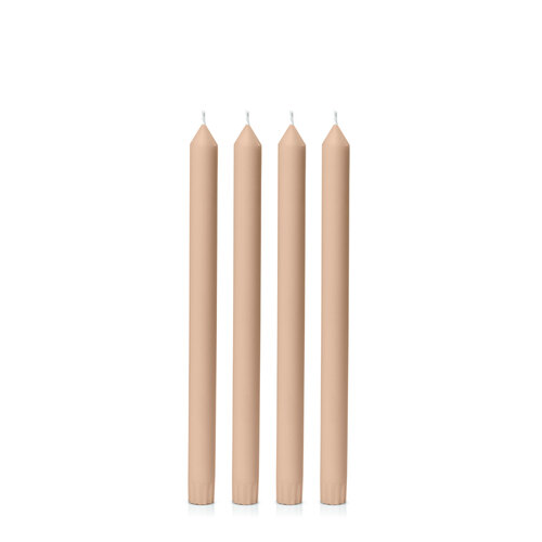 Latte 30cm Dinner Candle, Pack of 4