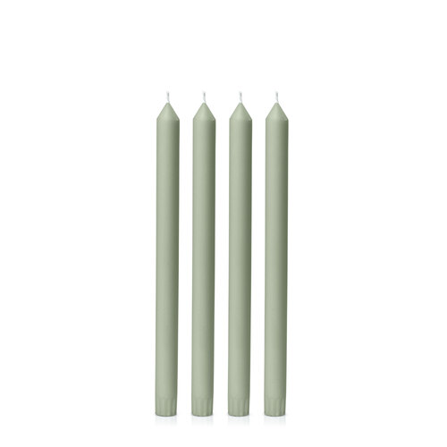 Pale Eucalypt 30cm Dinner Candle, Pack of 4