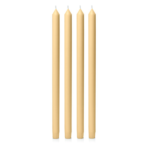 Gold 40cm Dinner Candle, Pack of 4
