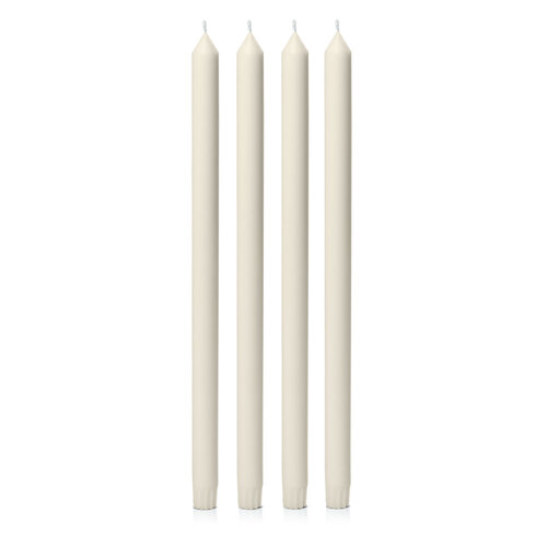 Ivory 40cm Dinner Candle, Pack of 4