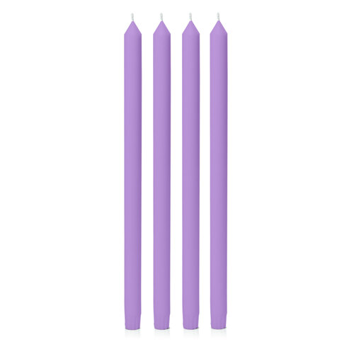 Purple 40cm Dinner Candle, Pack of 4