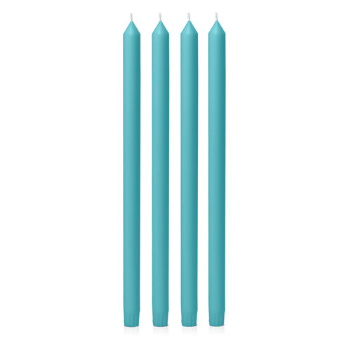 Teal 40cm Dinner Candle, Pack of 4