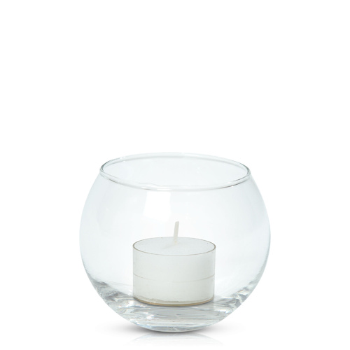 White Acrylic Cup Event Tealight in  Fishbowl, Pack of 96