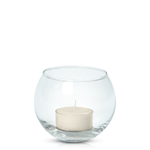 Ivory Tealight in Fishbowl, Pack of 24