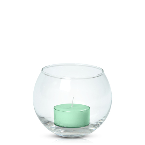Mint Green Moreton Eco Tealight in Fishbowl, Pack of 24