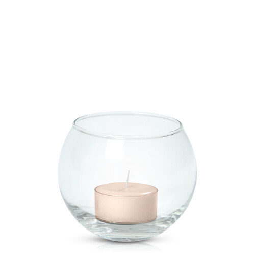 Nude Tealight in Fishbowl, Pack of 24