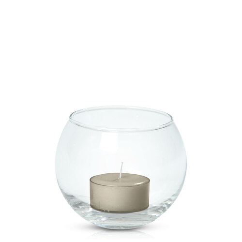 Pale Eucalypt Tealight in Fishbowl, Pack of 24