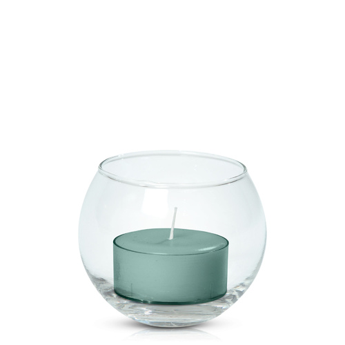 Sage Green Tealight in Fishbowl, Pack of 24