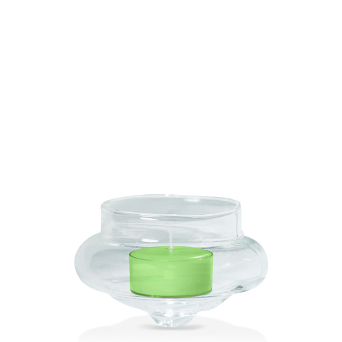Lime Moreton Eco Tealight in Floating Holder, Pack of 24