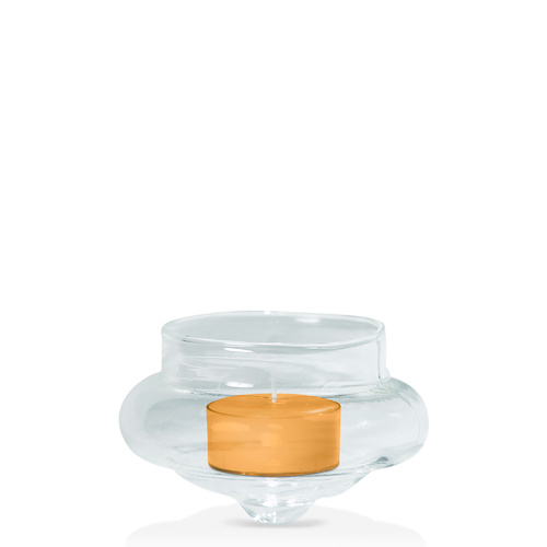 Orange Tealight in Floating Holder, Pack of 24