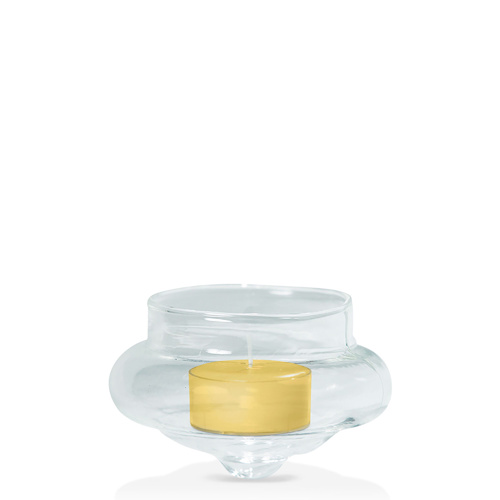 Yellow Moreton Eco Tealight in Floating Holder, Pack of 24