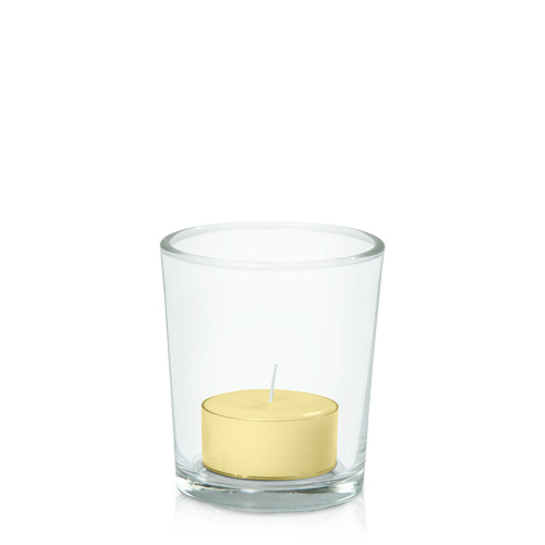 Lemon Tealight in Glass Votive, Pack of 24