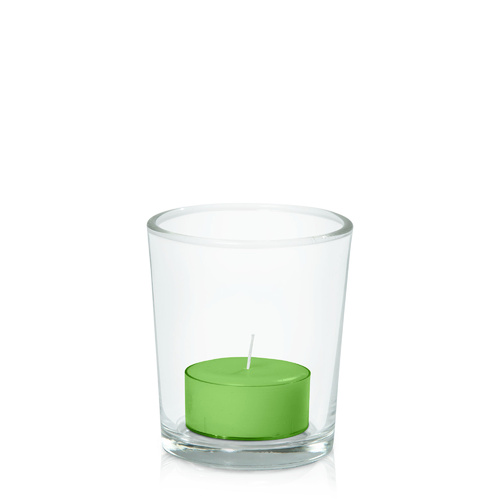 Lime Moreton Eco Tealight in Glass Votive, Pack of 24