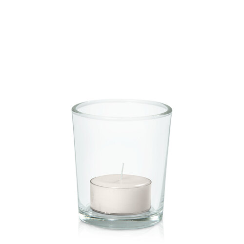 Stone Tealight in Glass Votive, Pack of 24