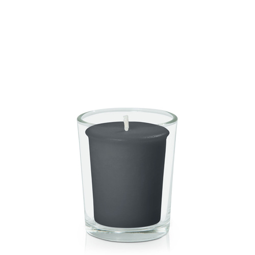 Charcoal Moreton Eco Votive in Glass Votive, Pack of 24