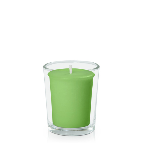 Lime Moreton Eco Votive in Glass Votive, Pack of 24
