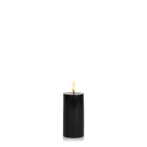 Black 5cm x 10cm LED Pillar, Pack of 6