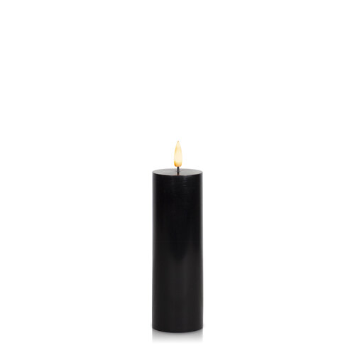 Black 5cm x 15cm LED Pillar, Pack of 6