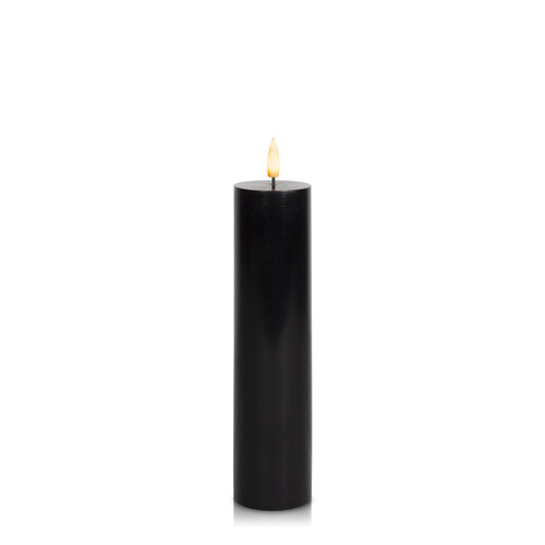 Black 5cm x 20cm LED Pillar, Pack of 6