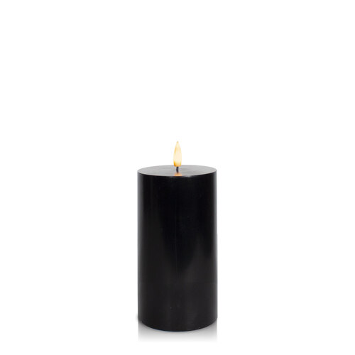 Black 8cm x 15cm LED Pillar, Pack of 1